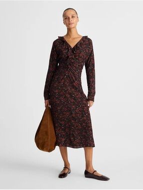 Madewell Ruffled Midi Dress Size 6 NWT